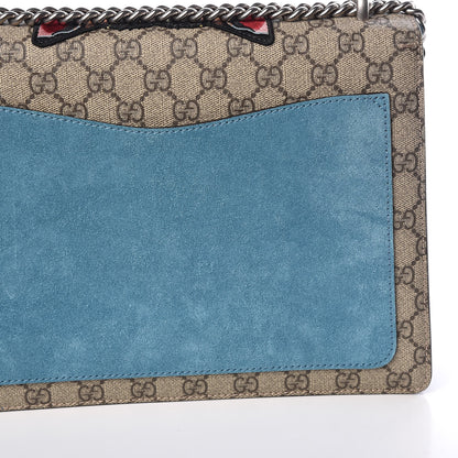 Gucci GG Supreme Monogram Angry Cat Embroidered Medium Dionysus Shoulder Bag Beige Ultramarine 14 of 14