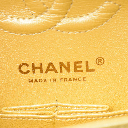 Chanel Iridescent Caviar Quilted Small Double Flap Yellow 9 of 12