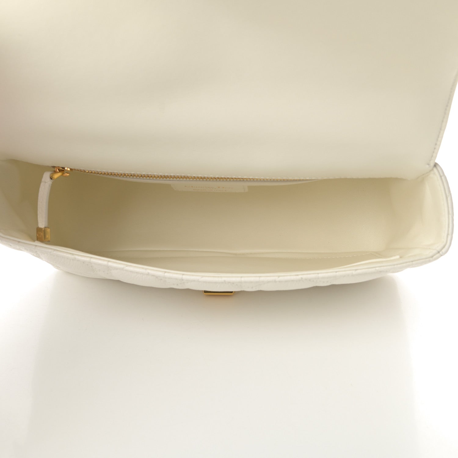 Christian Dior Lambskin Cannage Medium Dior Bag Ivory 5 of 12