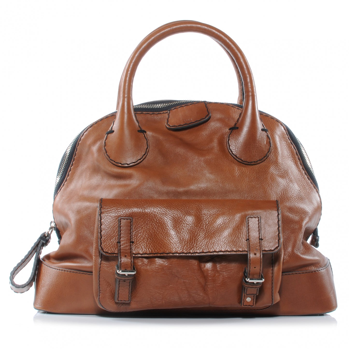 Calfskin Edith Dome Bowler Muscade