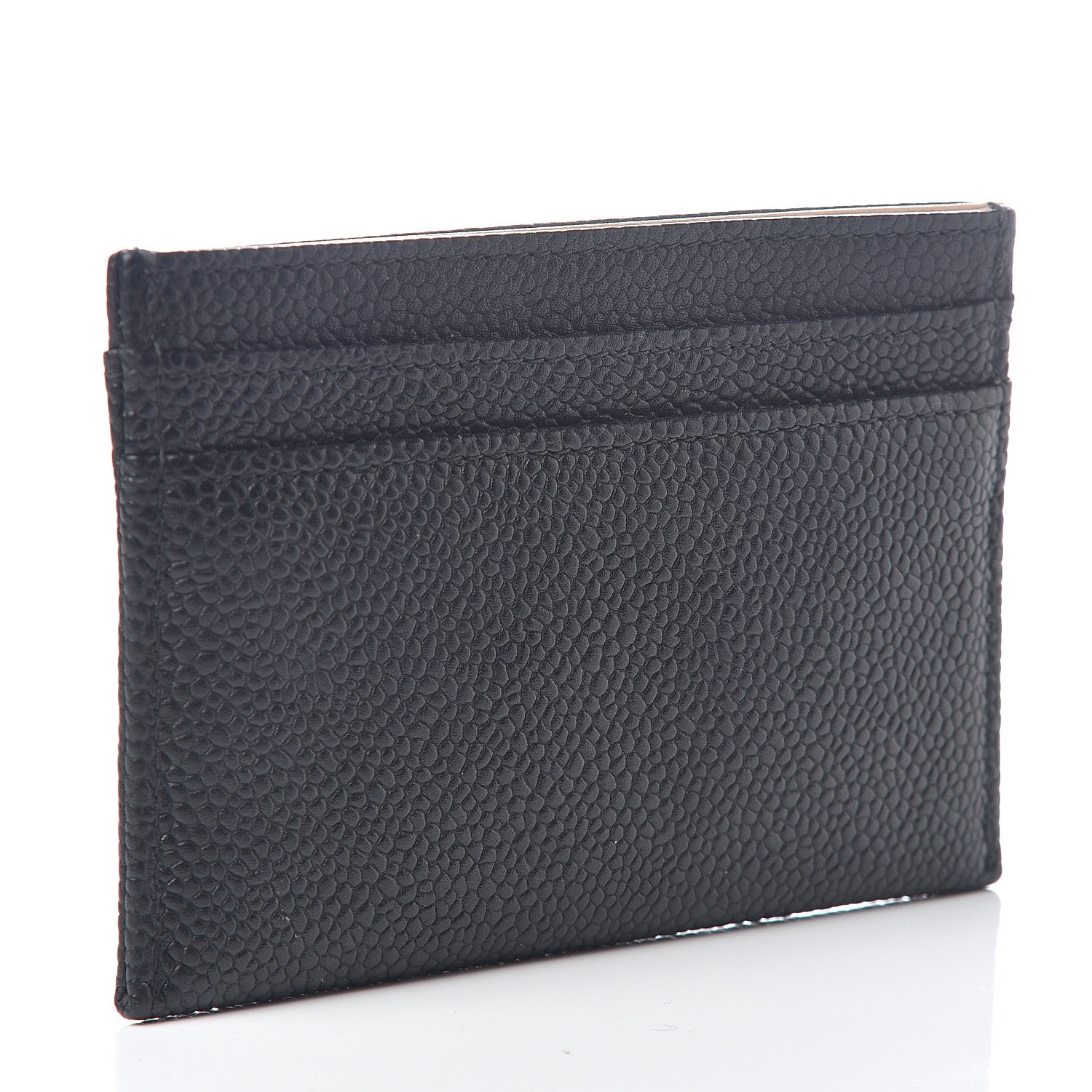 Chanel Calfskin CC Button Card Holder Black 2 of 7