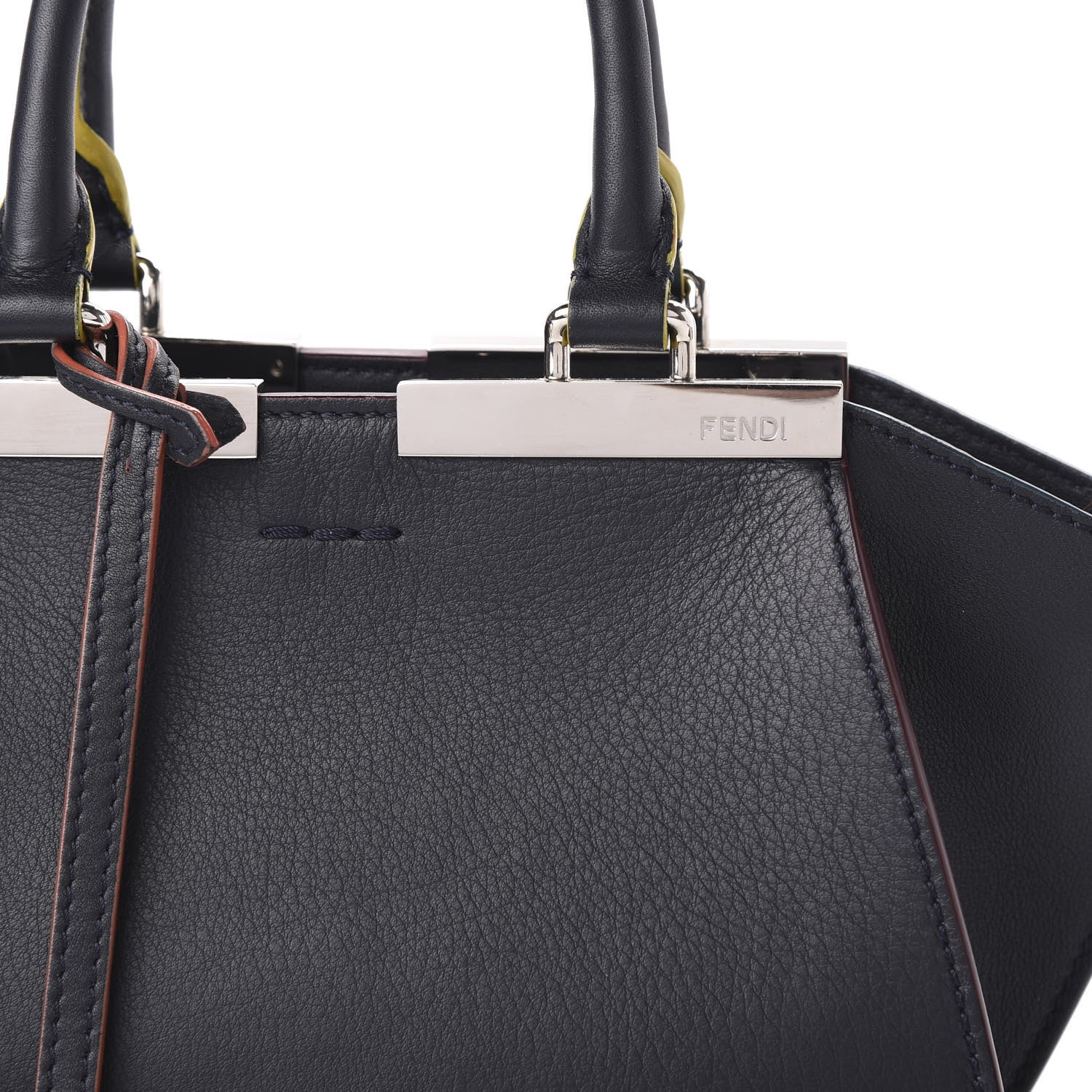 Fendi Vitello Dolce Mini 3jours Tote Blue Notte 10 of 10