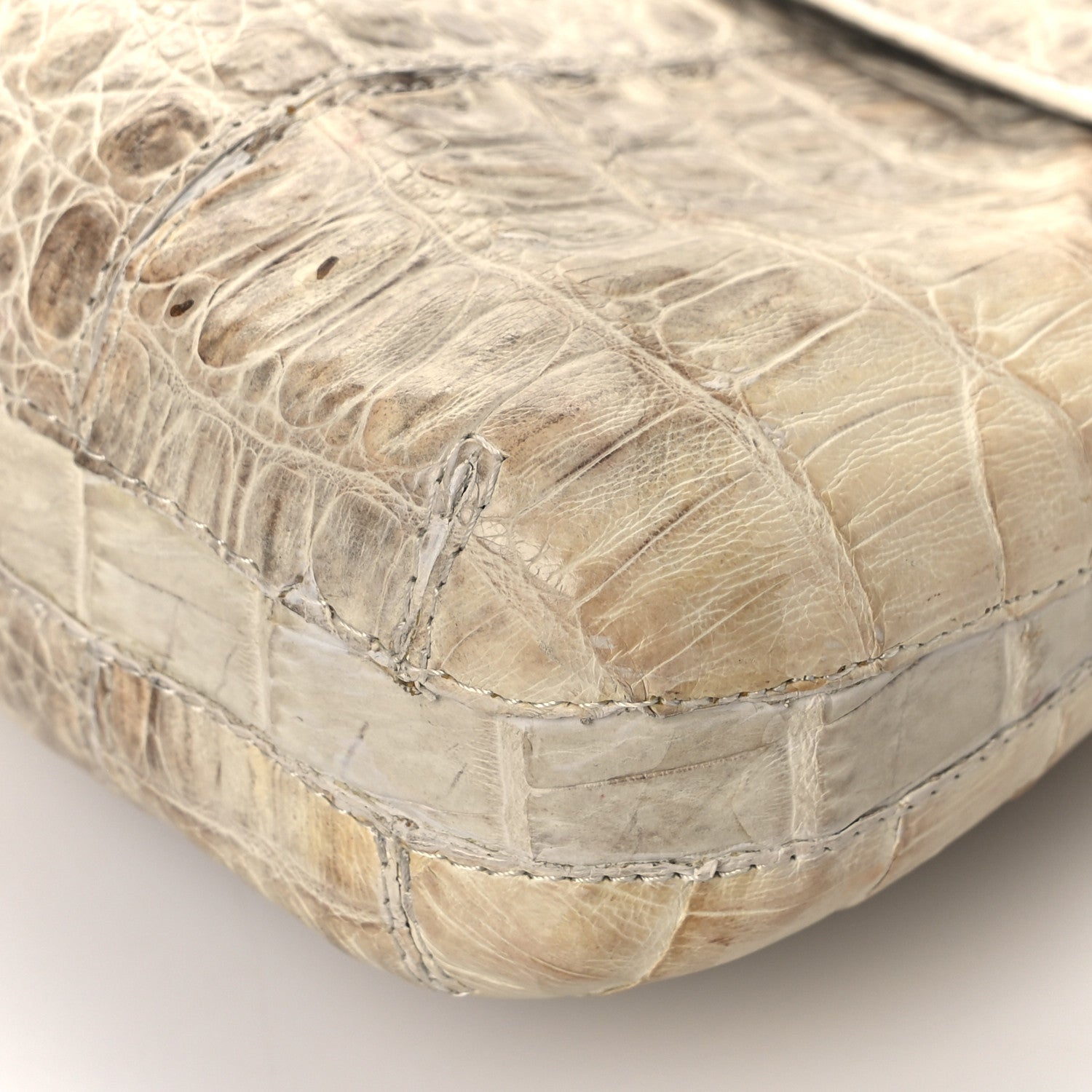 Nancy Gonzalez Crocodile Foldover Clutch Beige 10 of 12