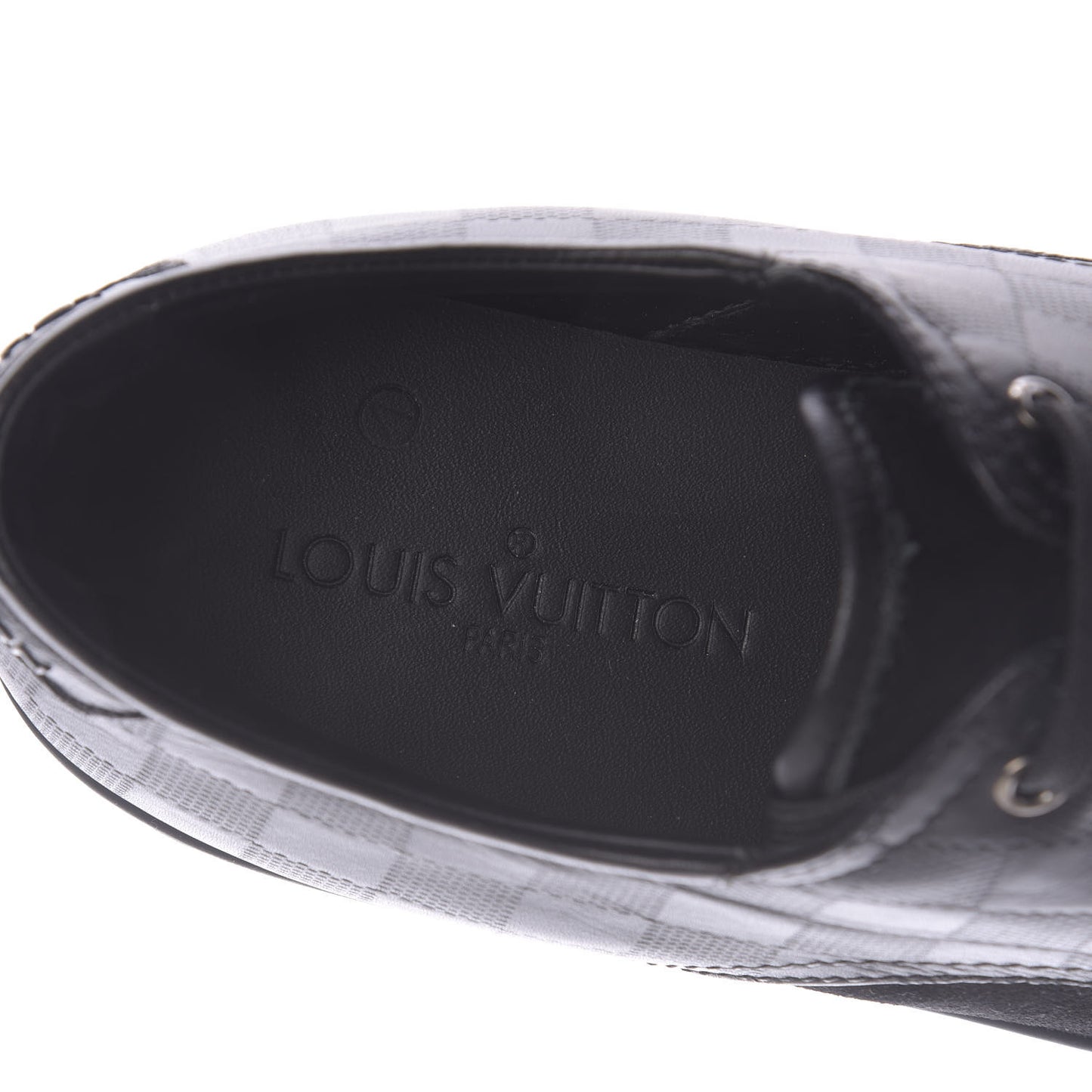 Damier Infini Suede Mens Team Derby Sneakers 8 Black