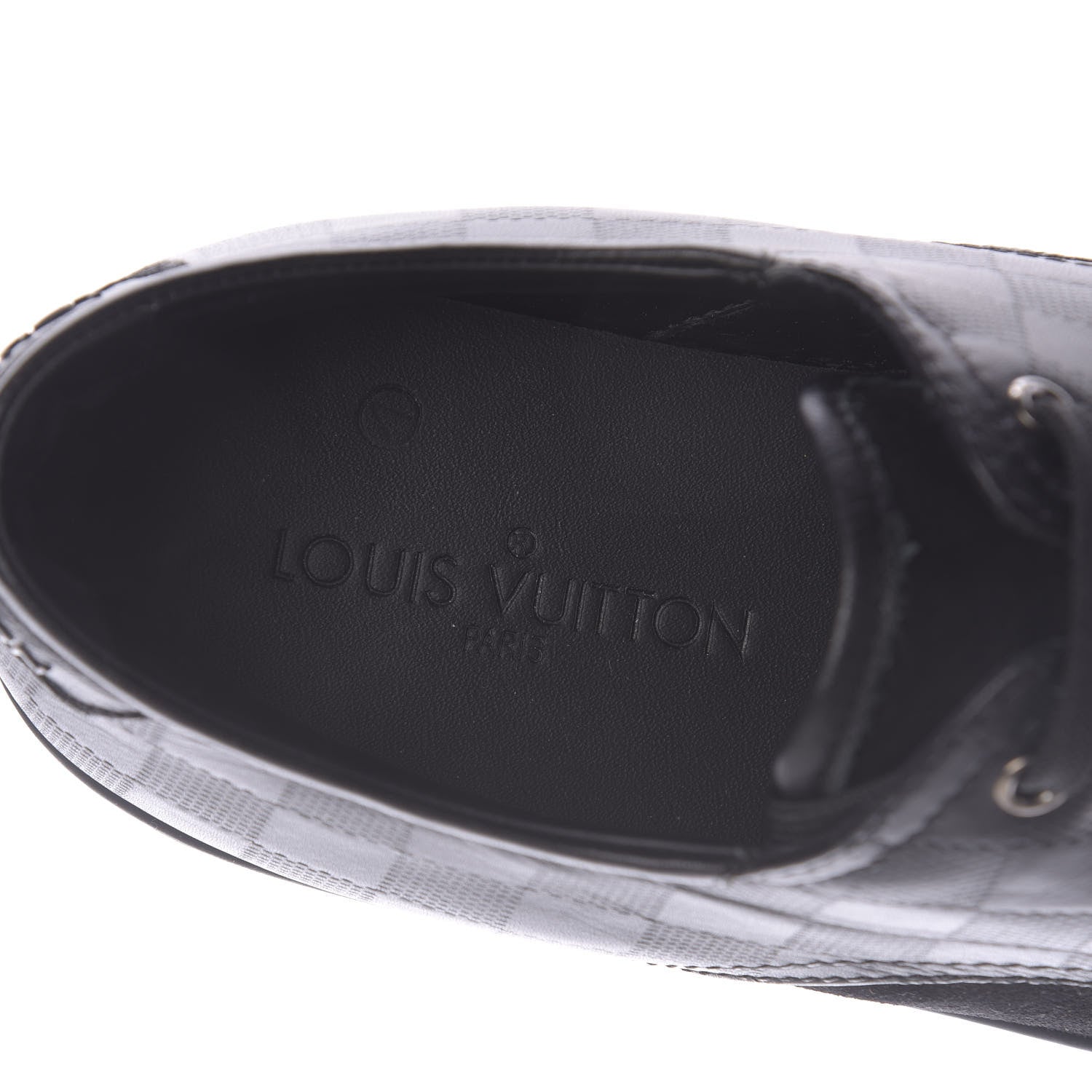 Louis Vuitton Damier Infini Suede Mens Team Derby Sneakers 8 Black 8 of 9