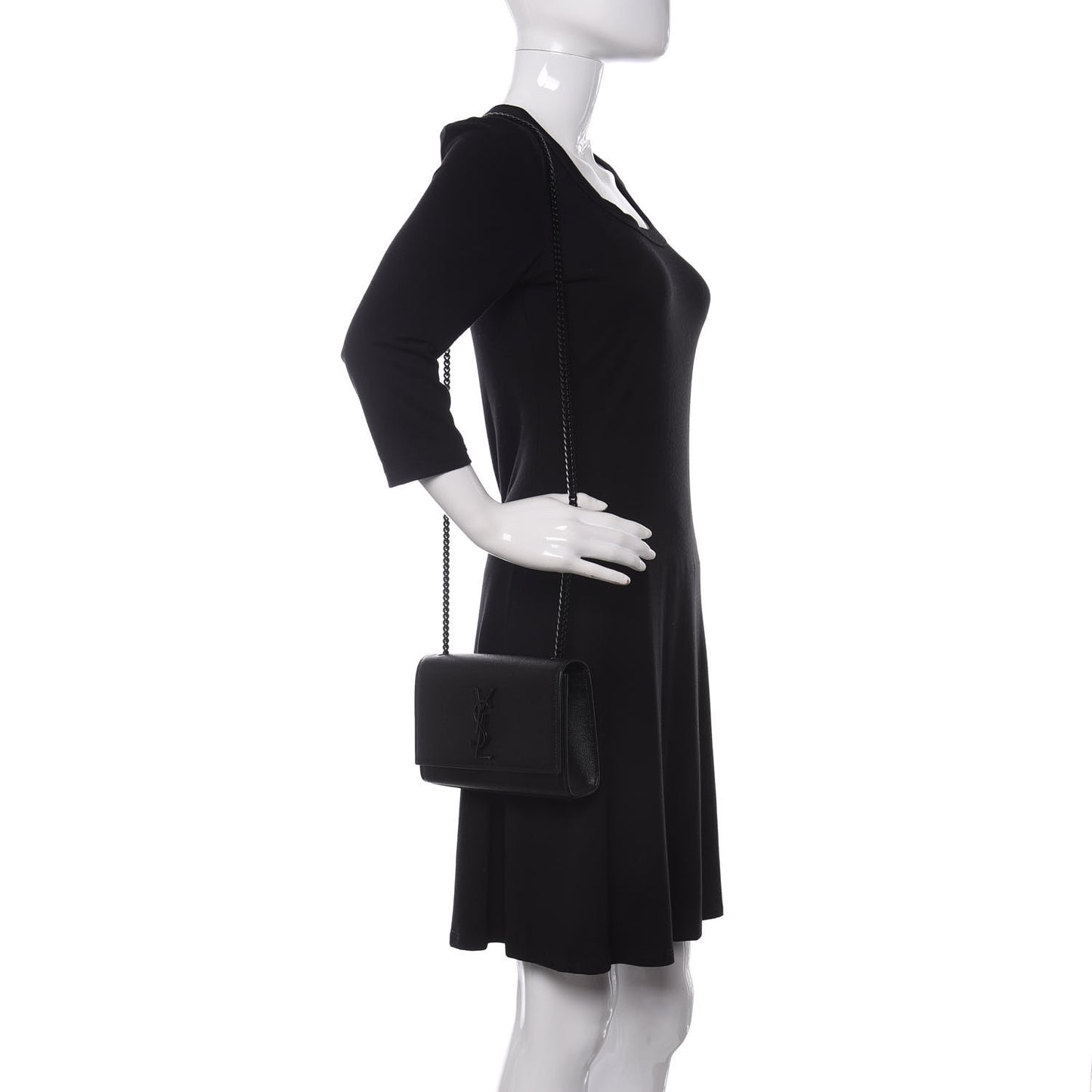 Grain De Poudre Small Monogram Kate Satchel Black