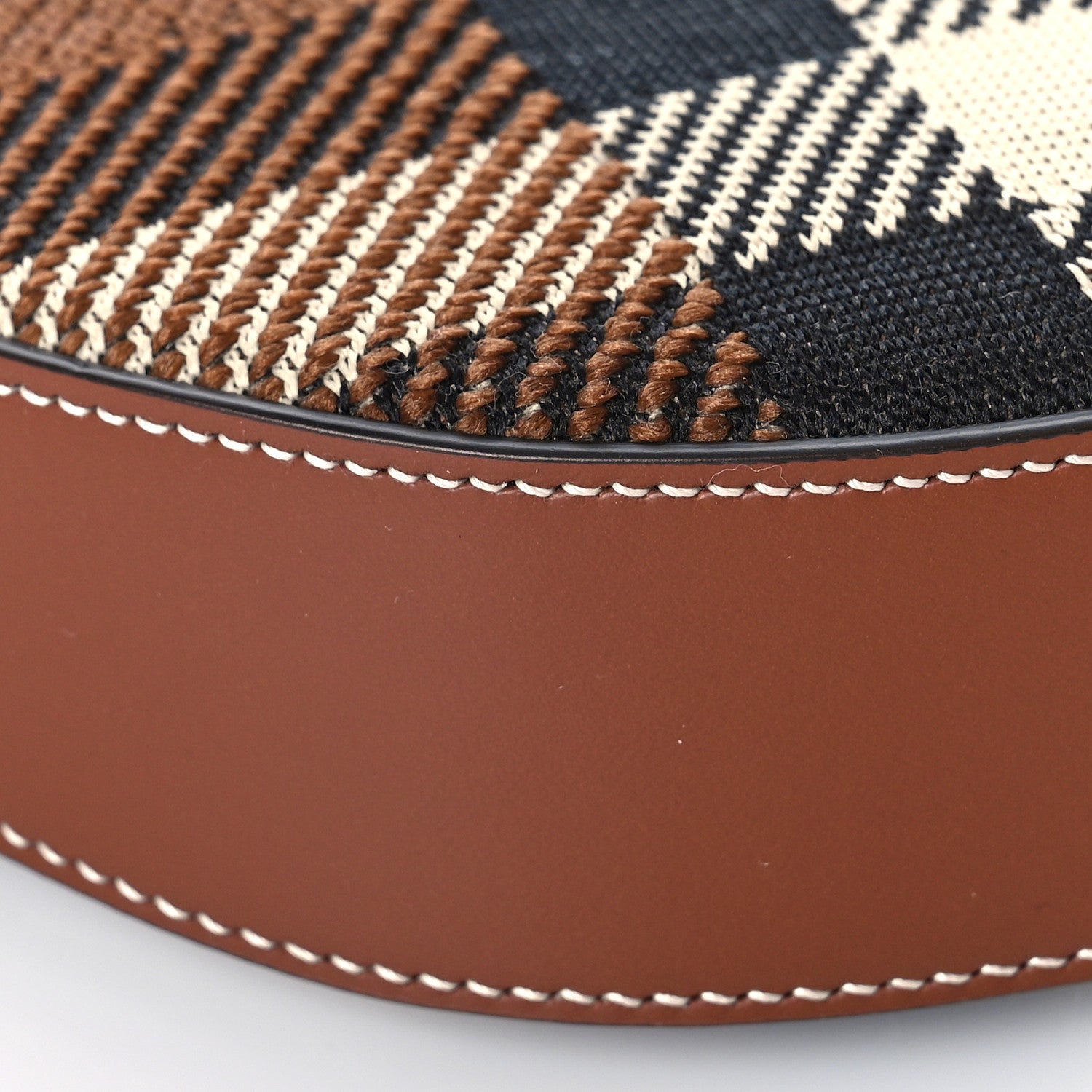 Burberry Canvas Calfskin Check Knitted Small Olympia Birch Brown 7 of 8