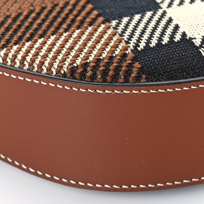 Burberry Canvas Calfskin Check Knitted Small Olympia Birch Brown 7 of 8