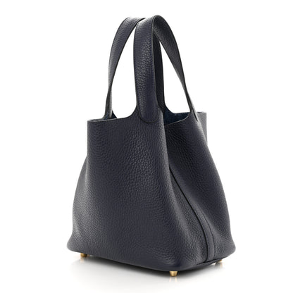 Hermes Taurillon Clemence Picotin Lock 18 PM Bleu Nuit 3 of 11