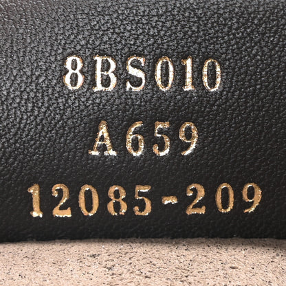 Fendi Vitello Liberty F is Fendi Bi-Color FF 1974 Embossed Mini Mon Tresor Bucket Bag Maya Black 7 of 10