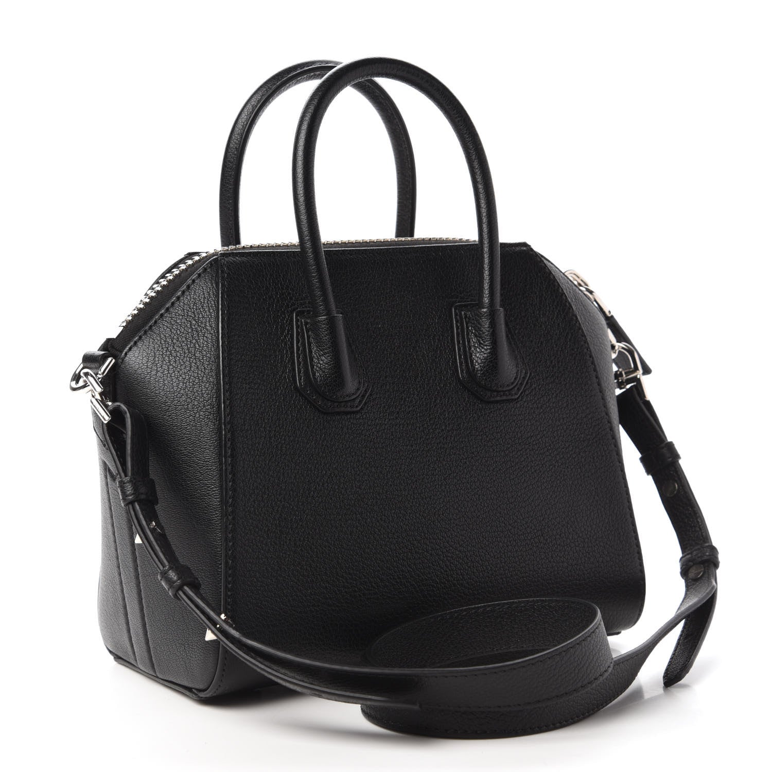 Givenchy Sugar Goatskin Striped Mini Antigona Black 3 of 10