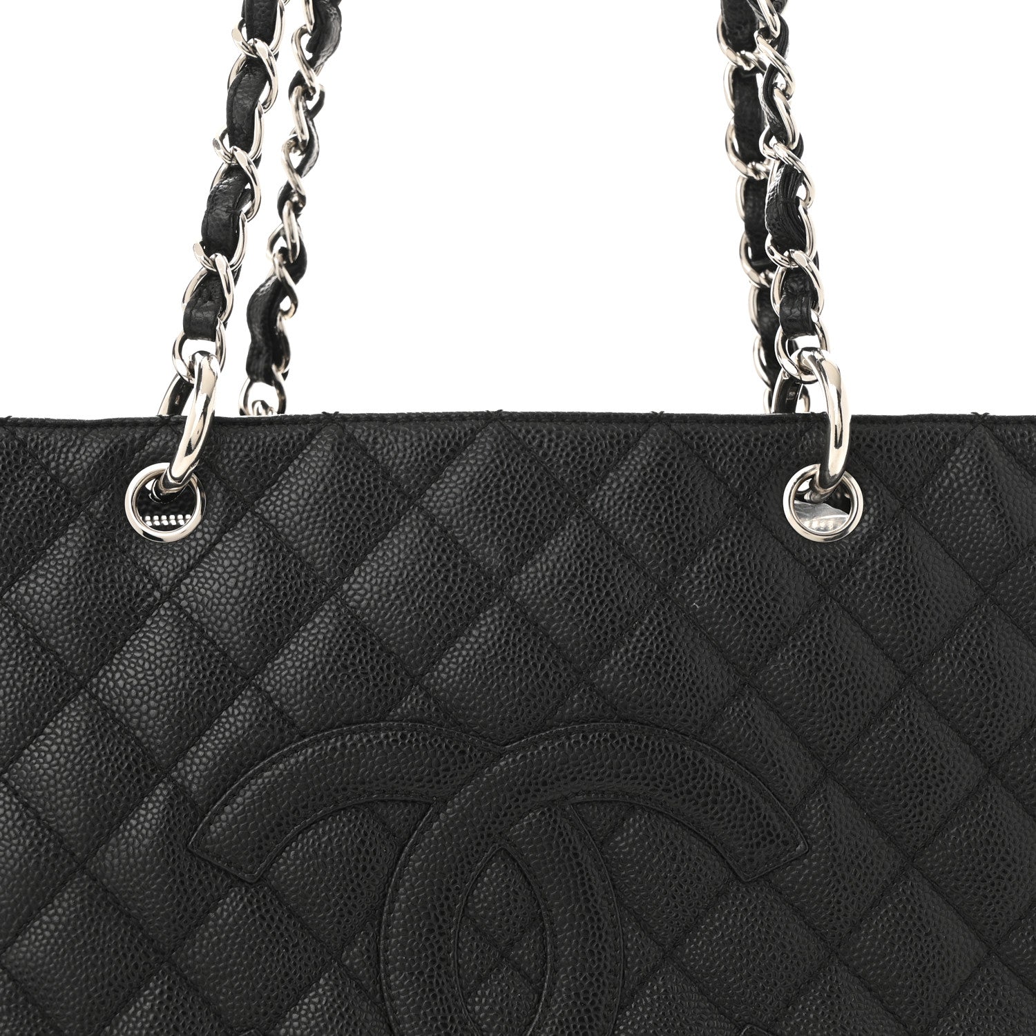 Chanel Caviar Quilted Grand Shopping Tote GST Black 9 of 15