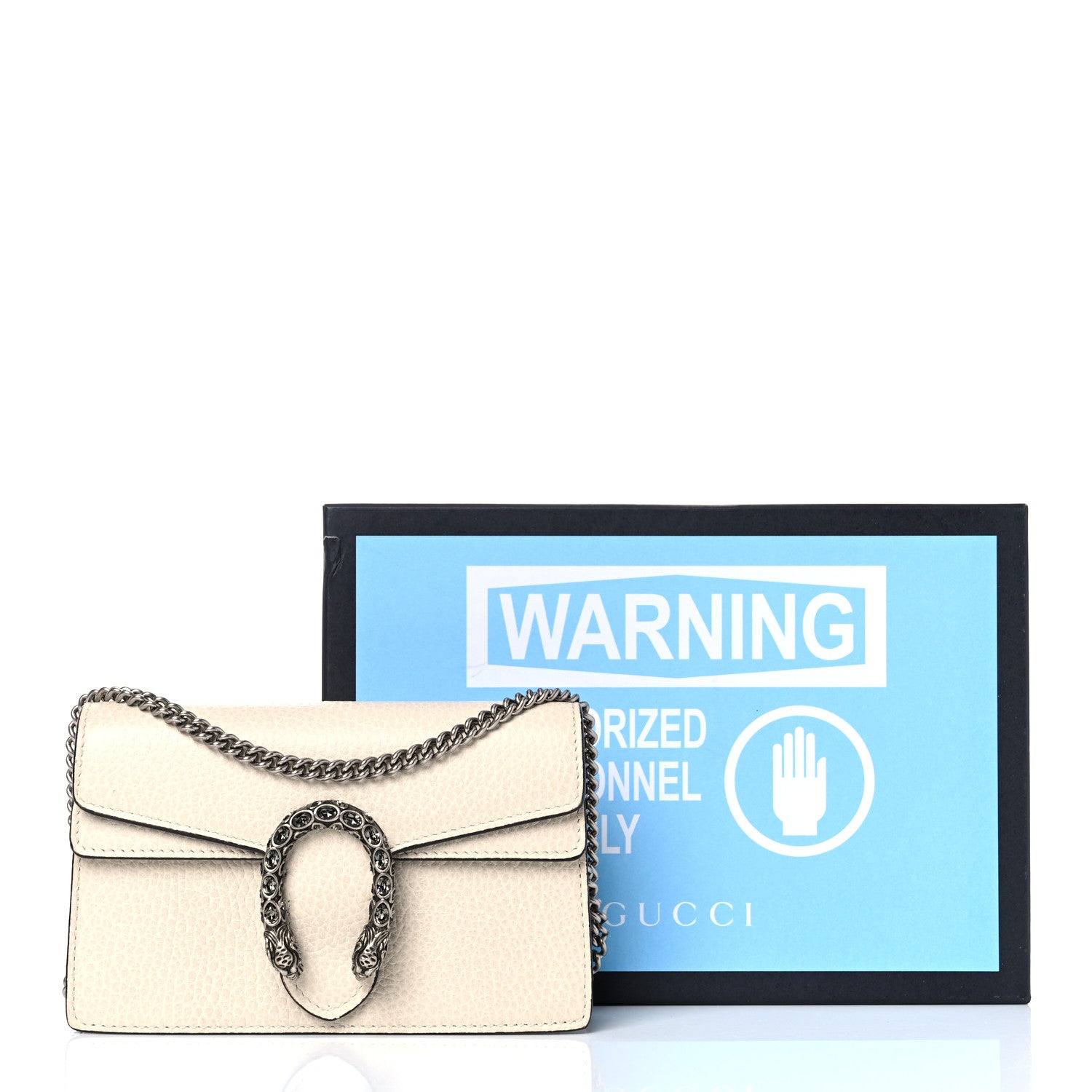 Gucci Dollar Calfskin Crystal Super Mini Dionysus Shoulder Bag Mystic White Black Diamond 14 of 14