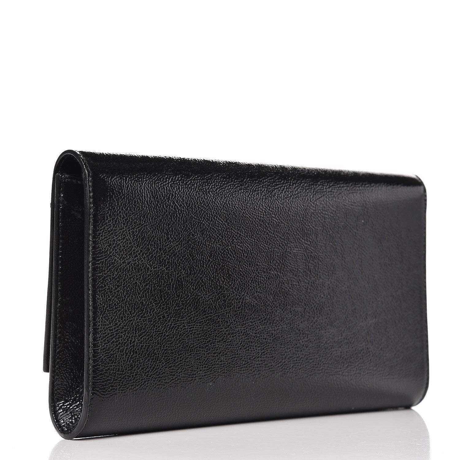 Saint Laurent Textured Patent Monogram Large Belle De Jour Clutch Black 3 of 6