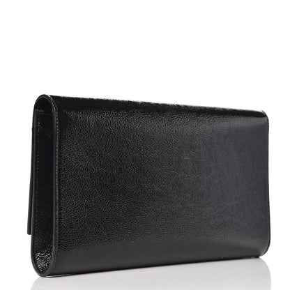 Saint Laurent Textured Patent Monogram Large Belle De Jour Clutch Black 3 of 6