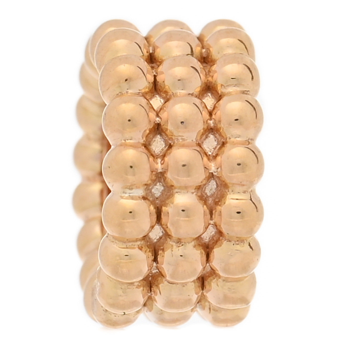 18K Rose Gold Perlee 3 Row Pendant