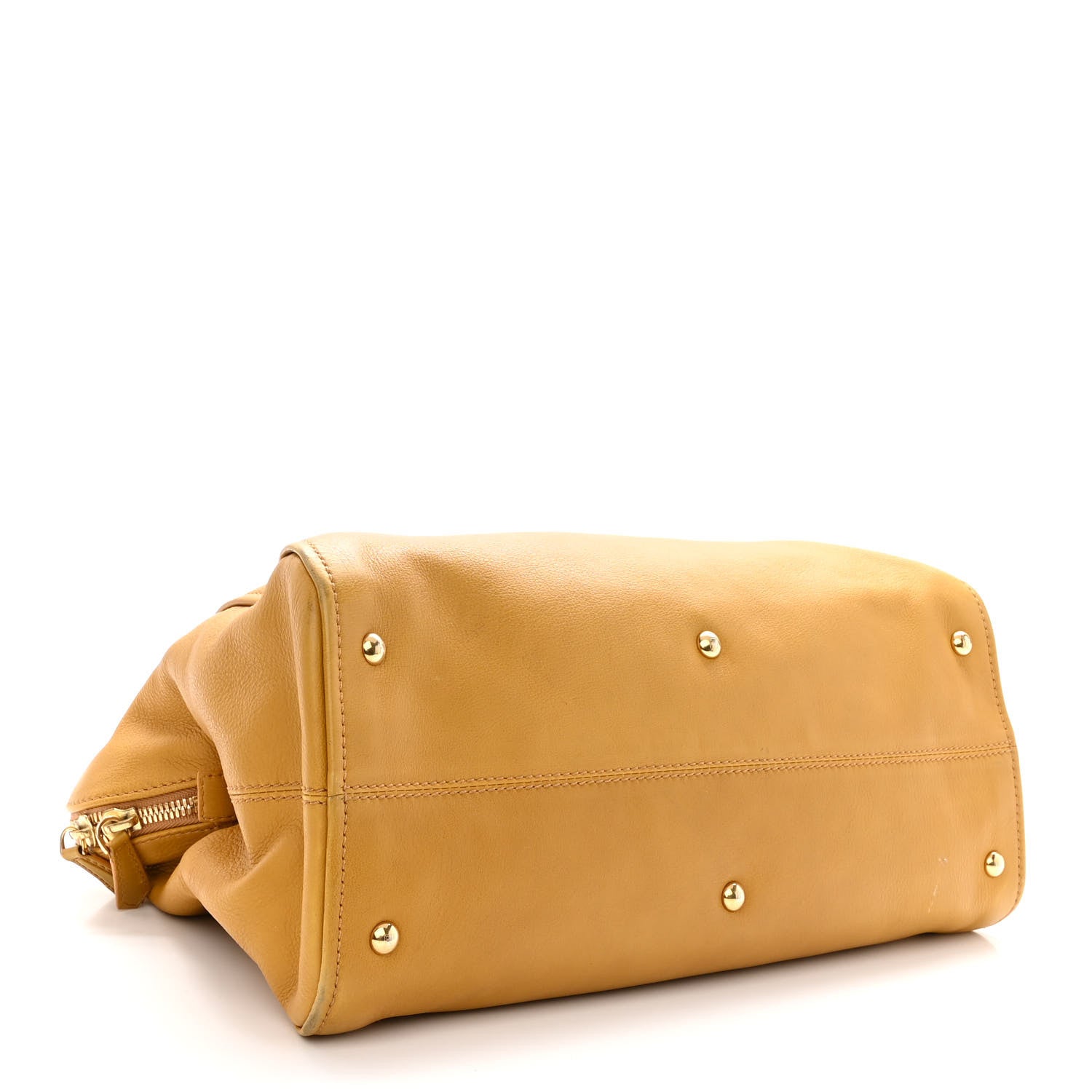 Fendi Vitello Dolce Marmol Large Chameleon Tote Yellow 4 of 11