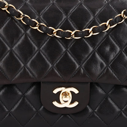 Chanel Lambskin Quilted Medium Double Flap Black 9 of 11