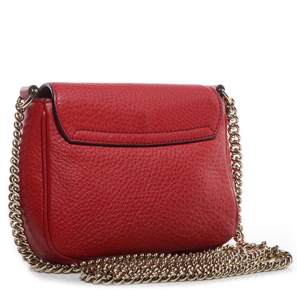 Gucci Pebbled Calfskin Small Soho Flap Crossbody Red 3 of 7