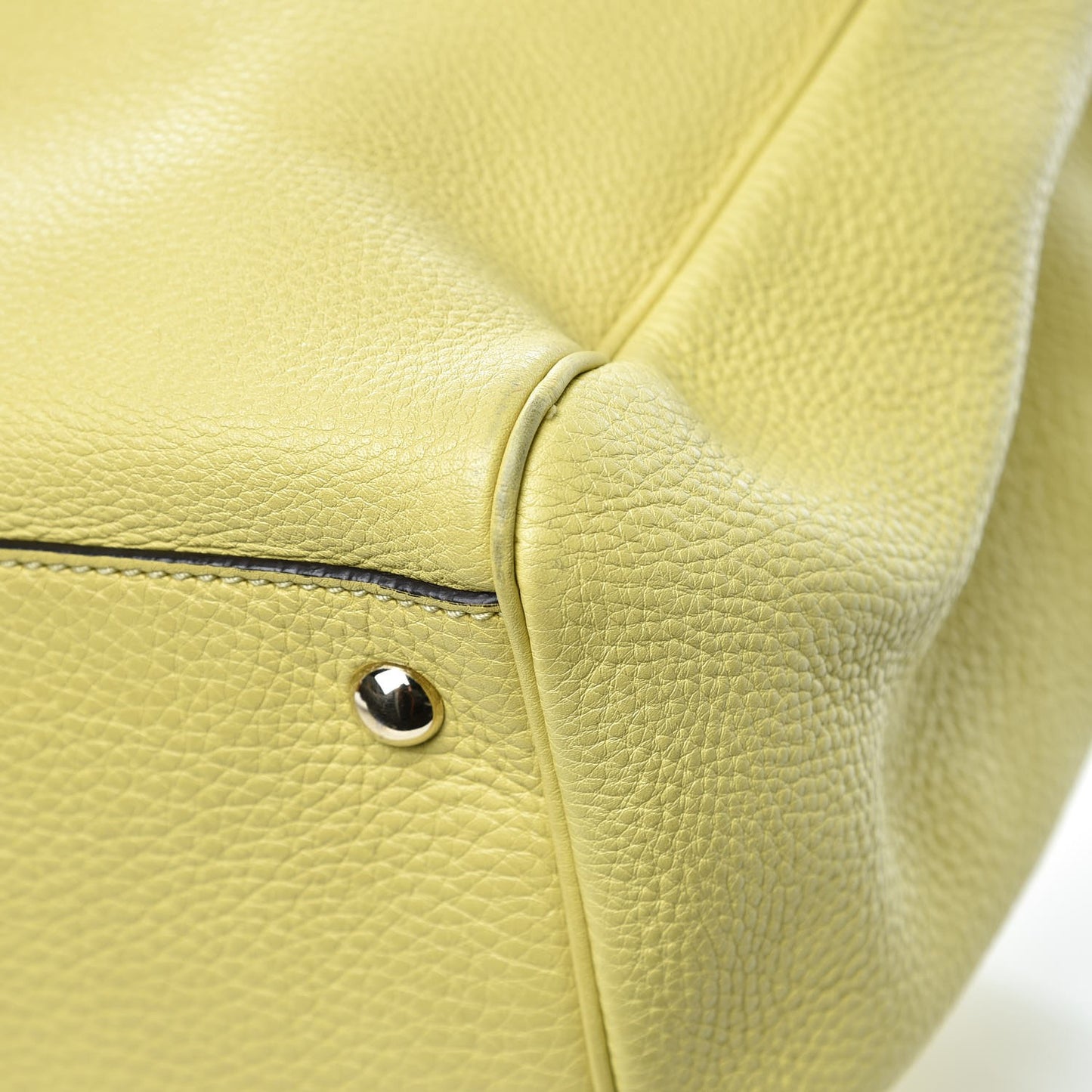 Calfskin Large Bamboo Shopper Tote Citrus