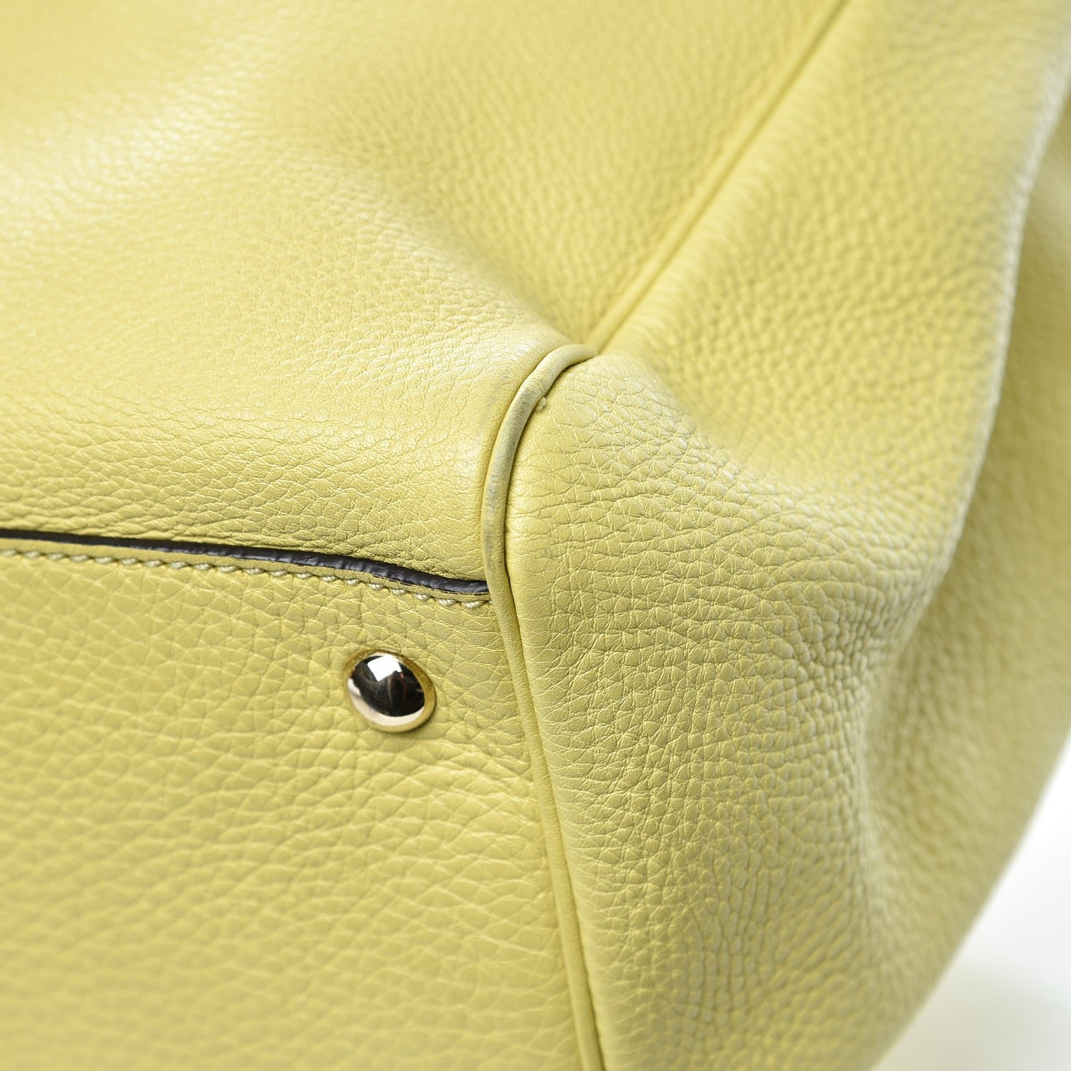 Gucci Calfskin Large Bamboo Shopper Tote Citrus 15 of 15