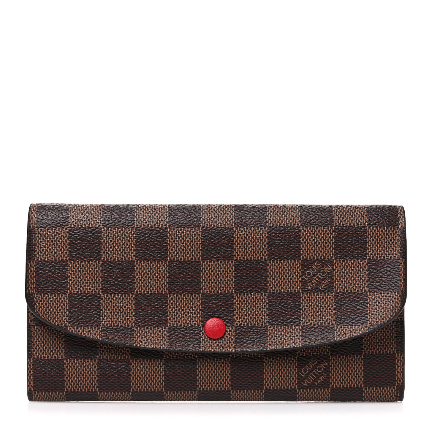 Damier Ebene Emilie Wallet Red
