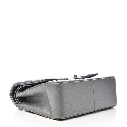 Chanel Metallic Calfskin Quilted Jumbo Double Flap Silver 4 of 20