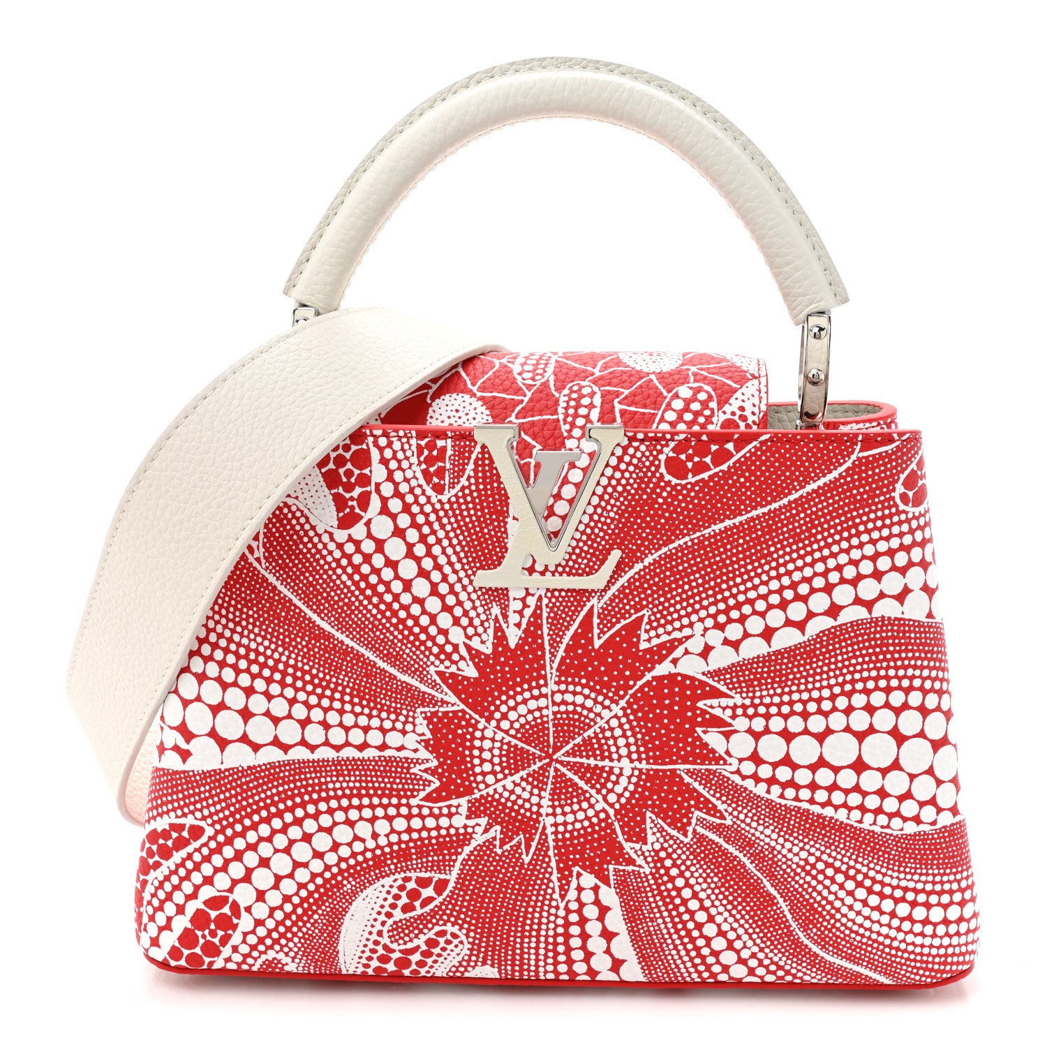 Louis Vuitton LV X YK Taurillon Psychedelic Flower Capucines BB Rouge 1 of 10