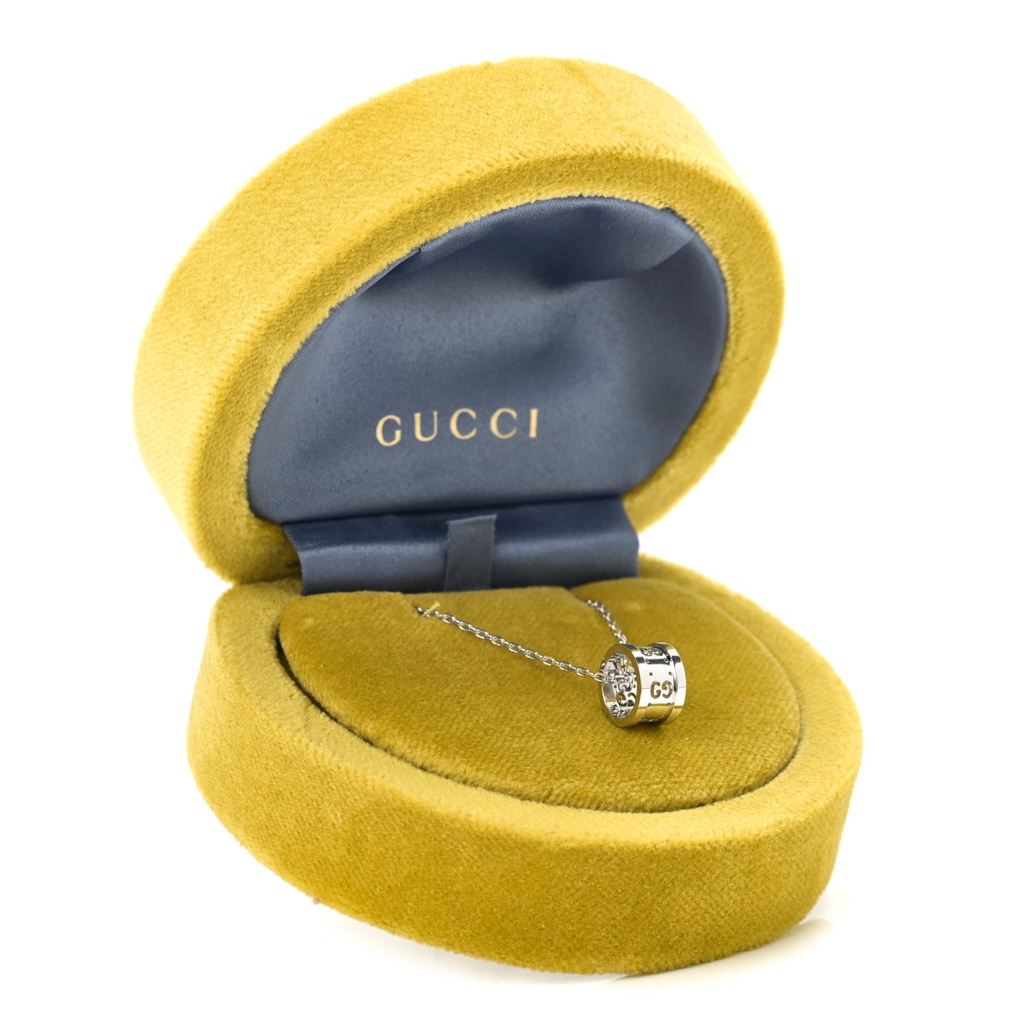 18K White Gold Icon Twirl Pendant Necklace