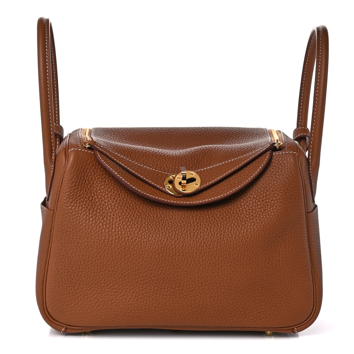 Hermes Taurillon Clemence Lindy 26 Gold 1 of 9