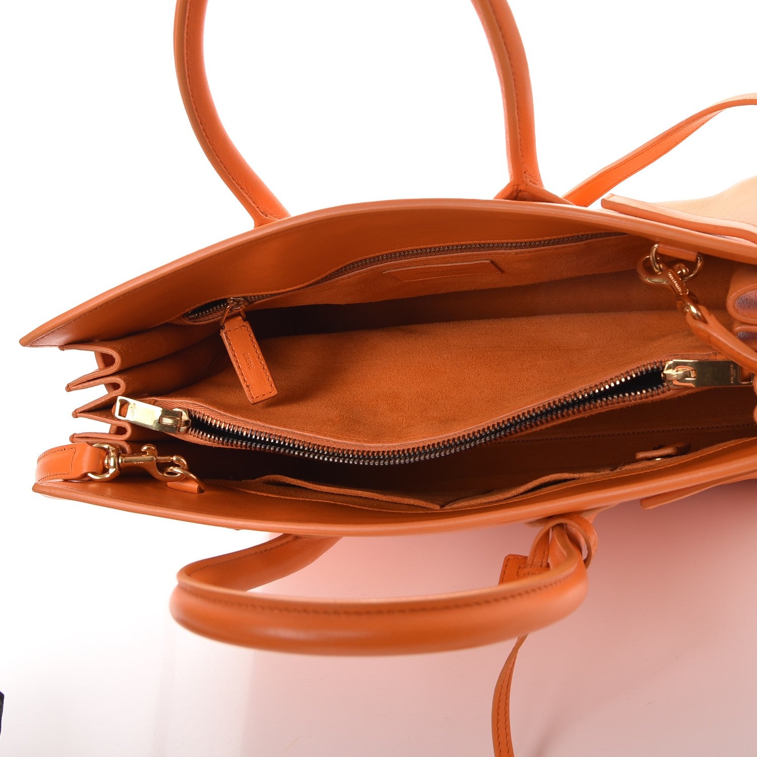 Saint Laurent Calfskin Small Sac De Jour Mandarine 5 of 13