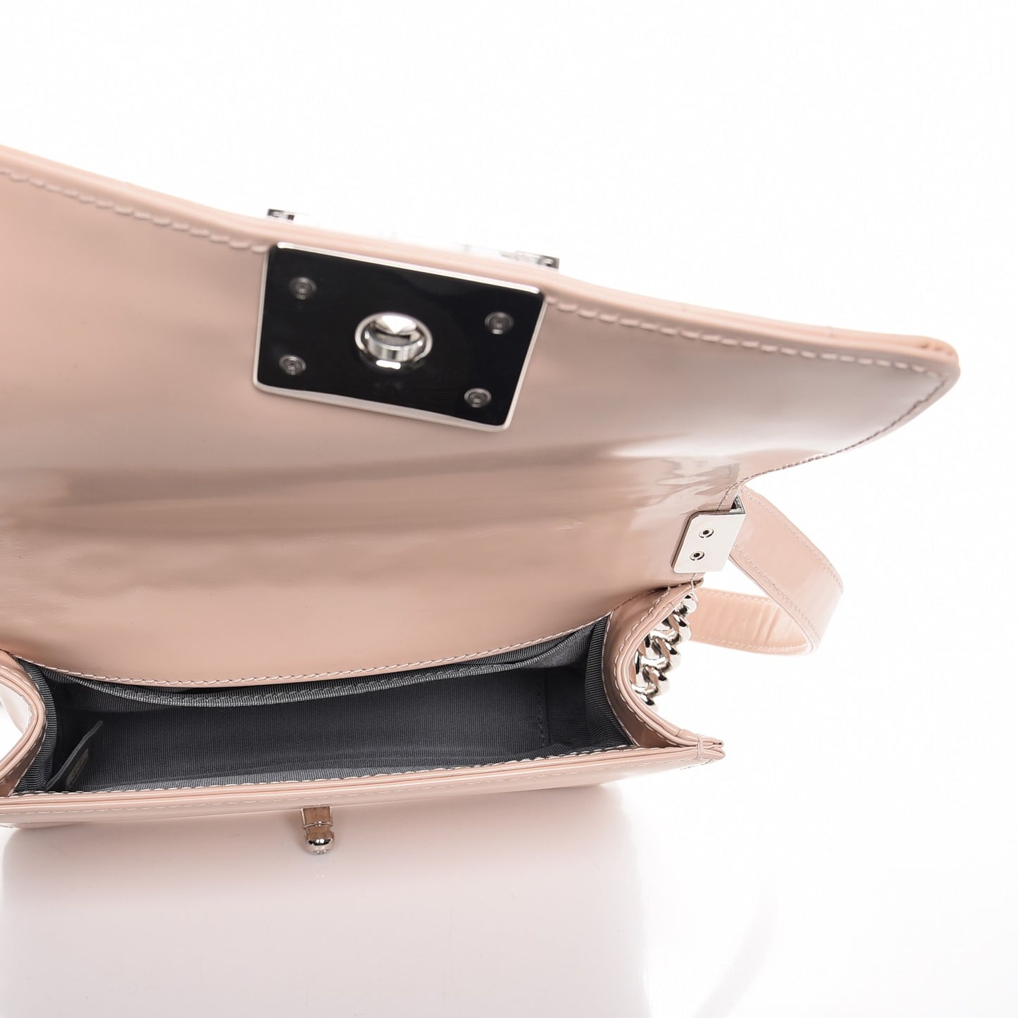 Glazed Calfskin Small Boy Flap Light Pink