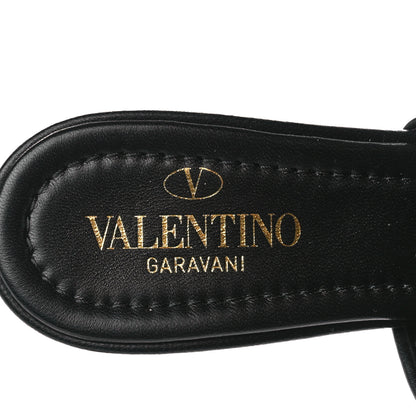 Valentino Garavani Nappa Quilted Monochrome Roman Stud 65mm Slide Sandals 35 Black 7 of 9