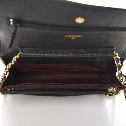 Chanel Caviar Quilted Wallet On Chain WOC Black 5 of 9