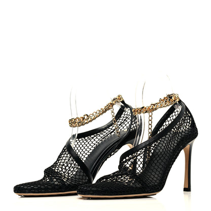 Bottega Veneta Mesh Nappa Chunky Chain Sandals 39 Black 3 of 7