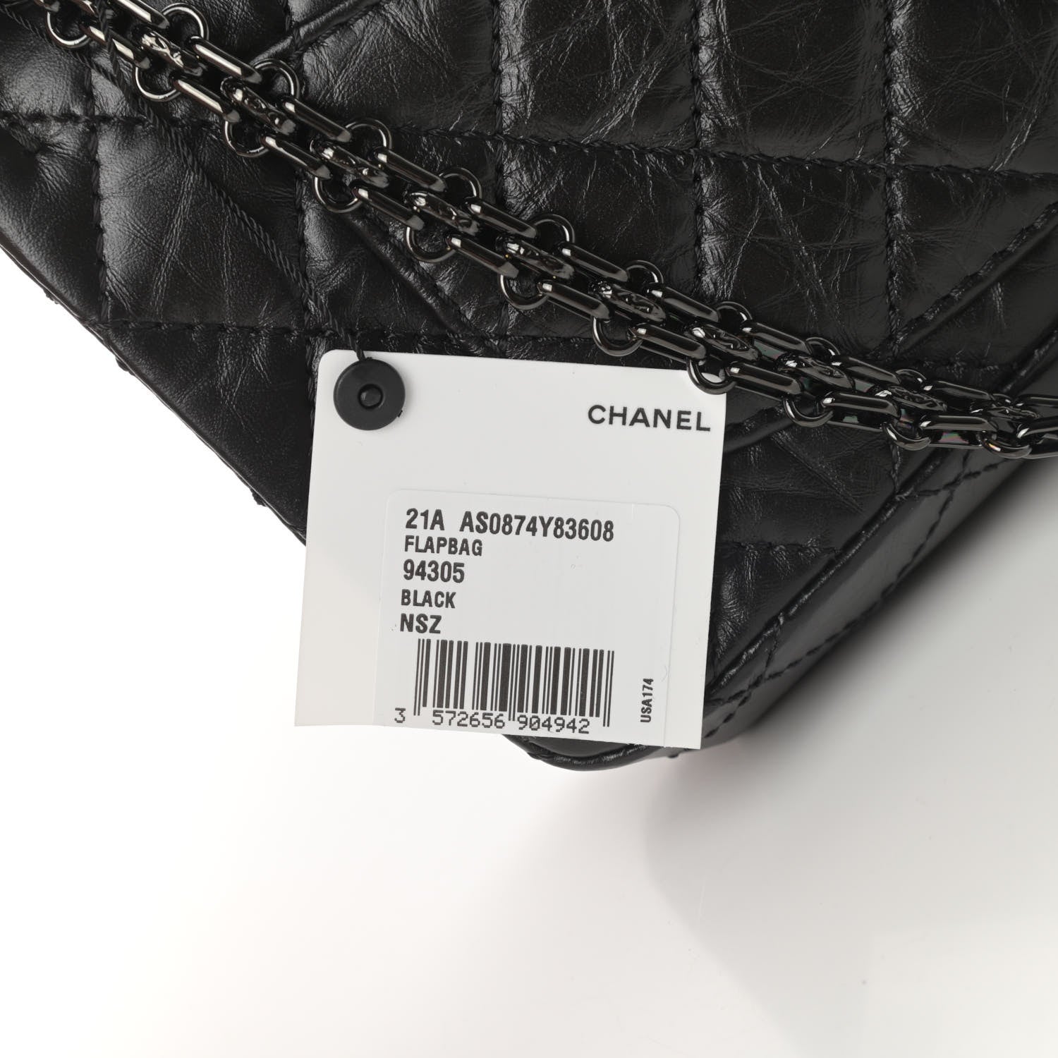 Chanel Aged Calfskin Quilted 2.55 Reissue Mini Flap So Black 13 of 13