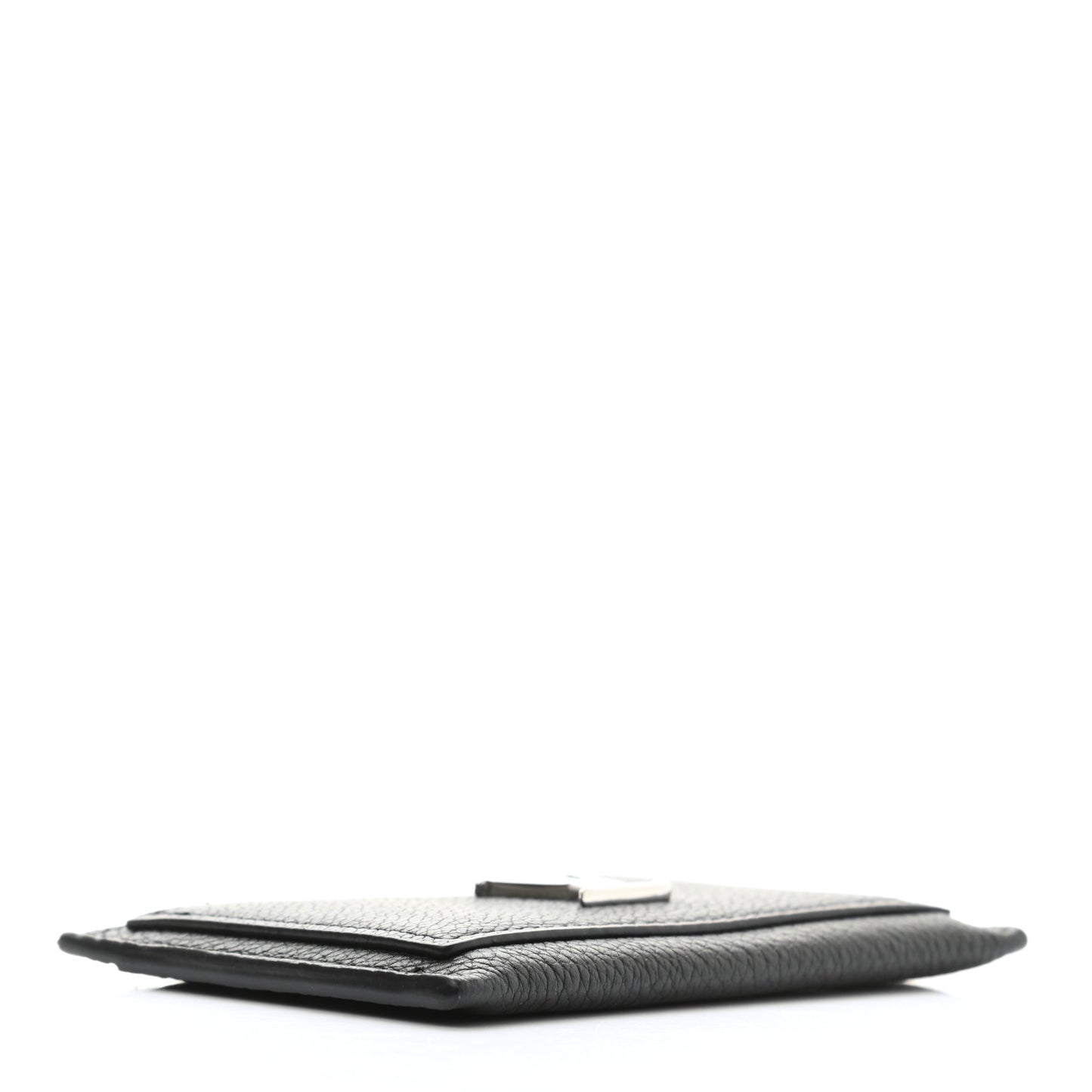 Calfskin Lockme Card Holder Black