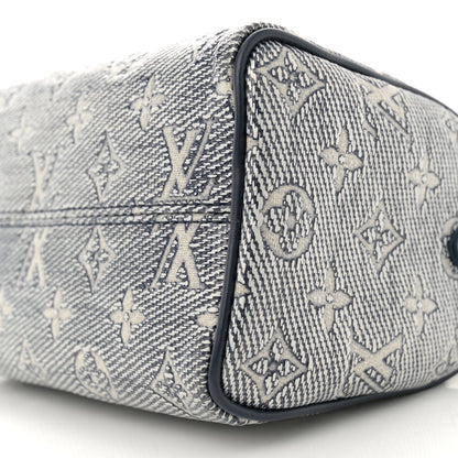 Louis Vuitton Monoglam Speedy Bandouliere 20 Blue 9 of 10