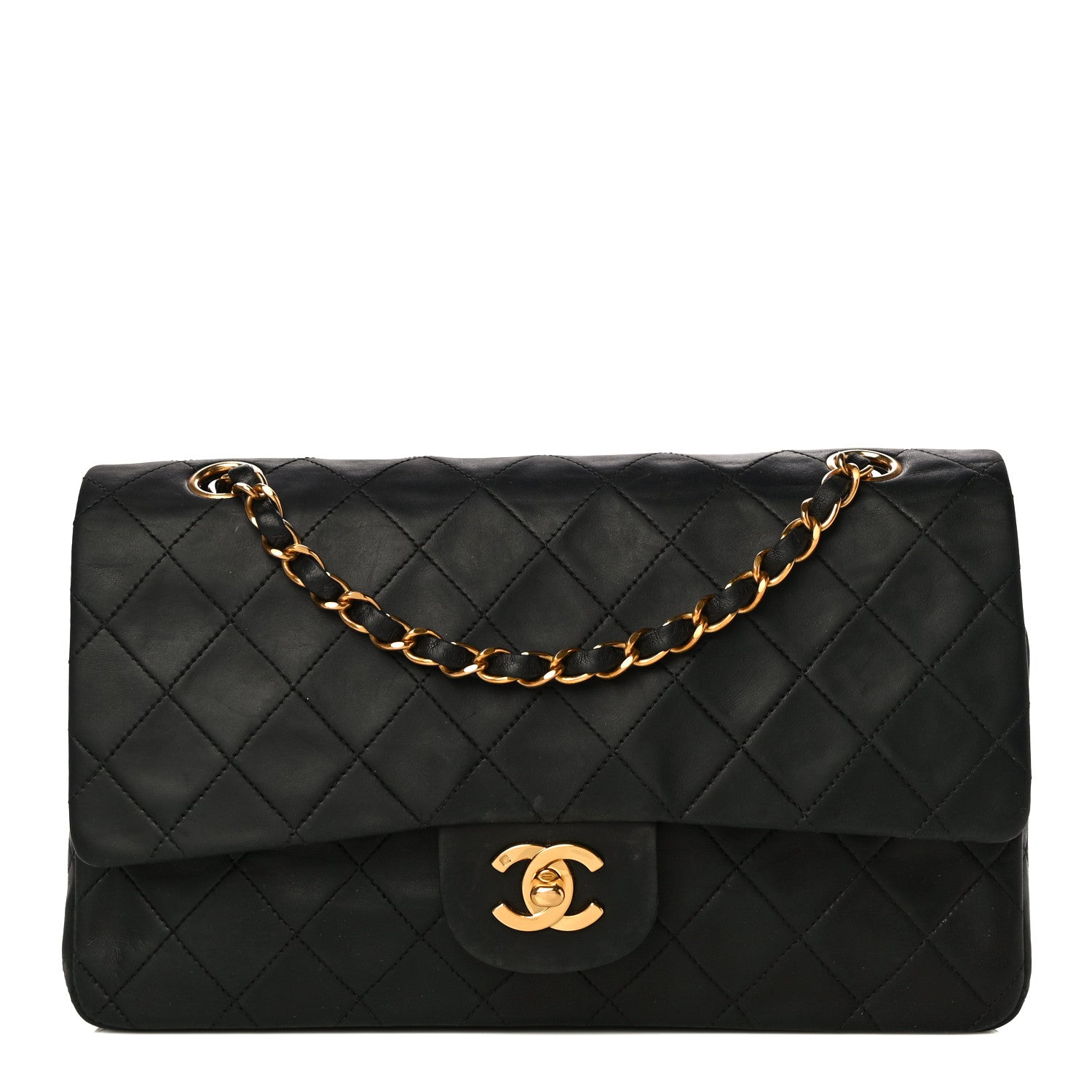 Chanel Lambskin Quilted Medium Double Flap Black 1 of 29