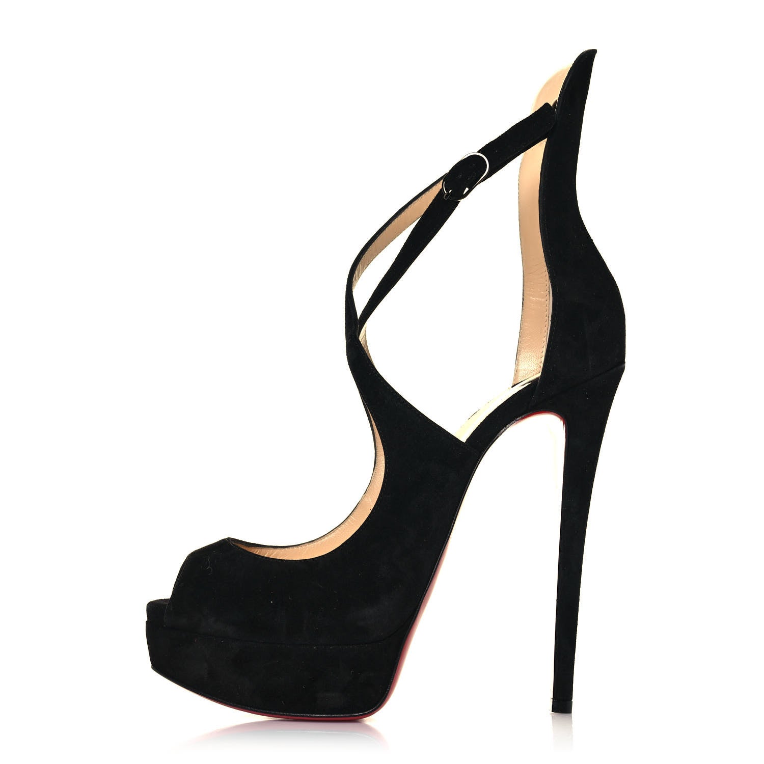 Christian Louboutin Suede Marlenalta 150 Pumps 38.5 Black 1 of 8