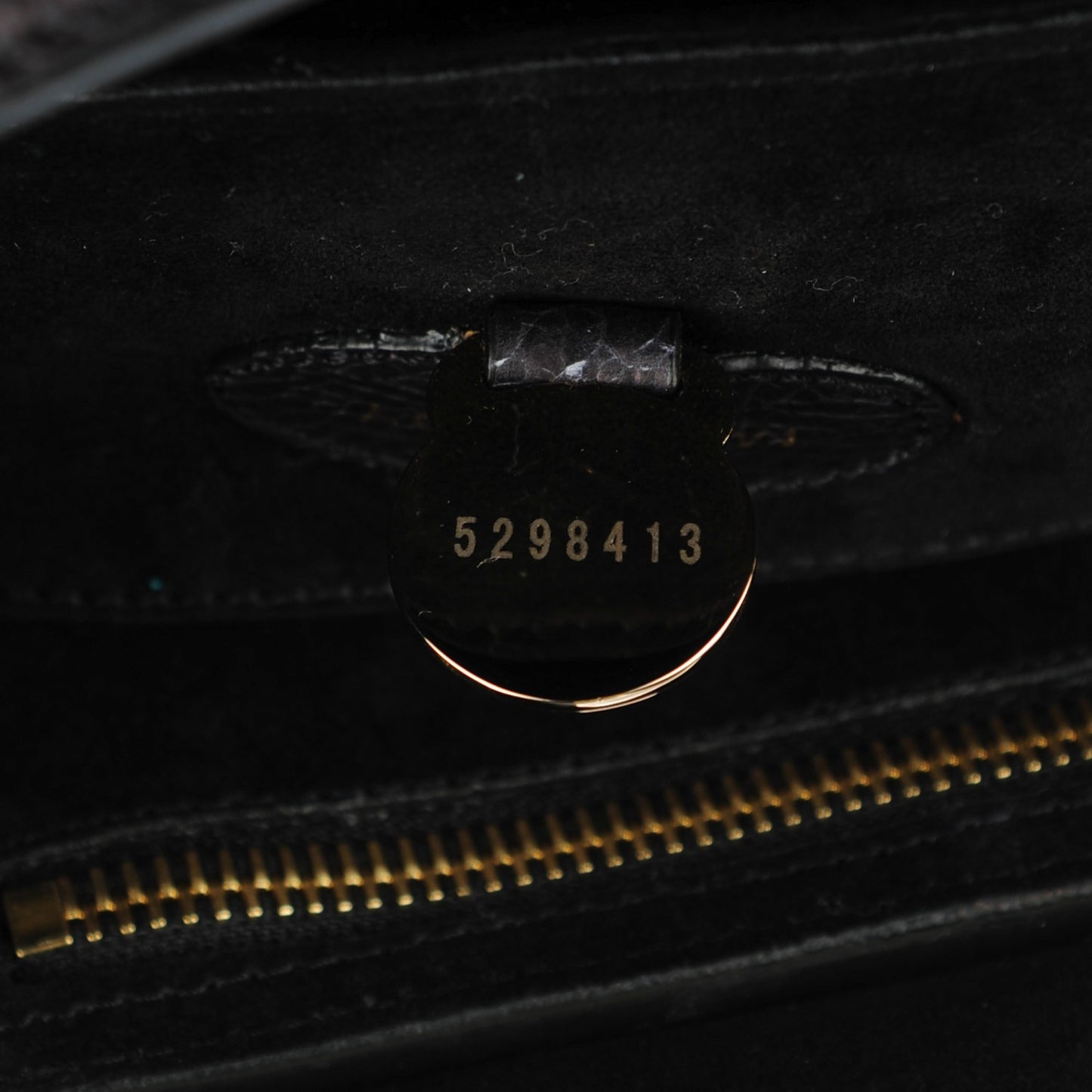 Crocodile Embossed Bayswater Black