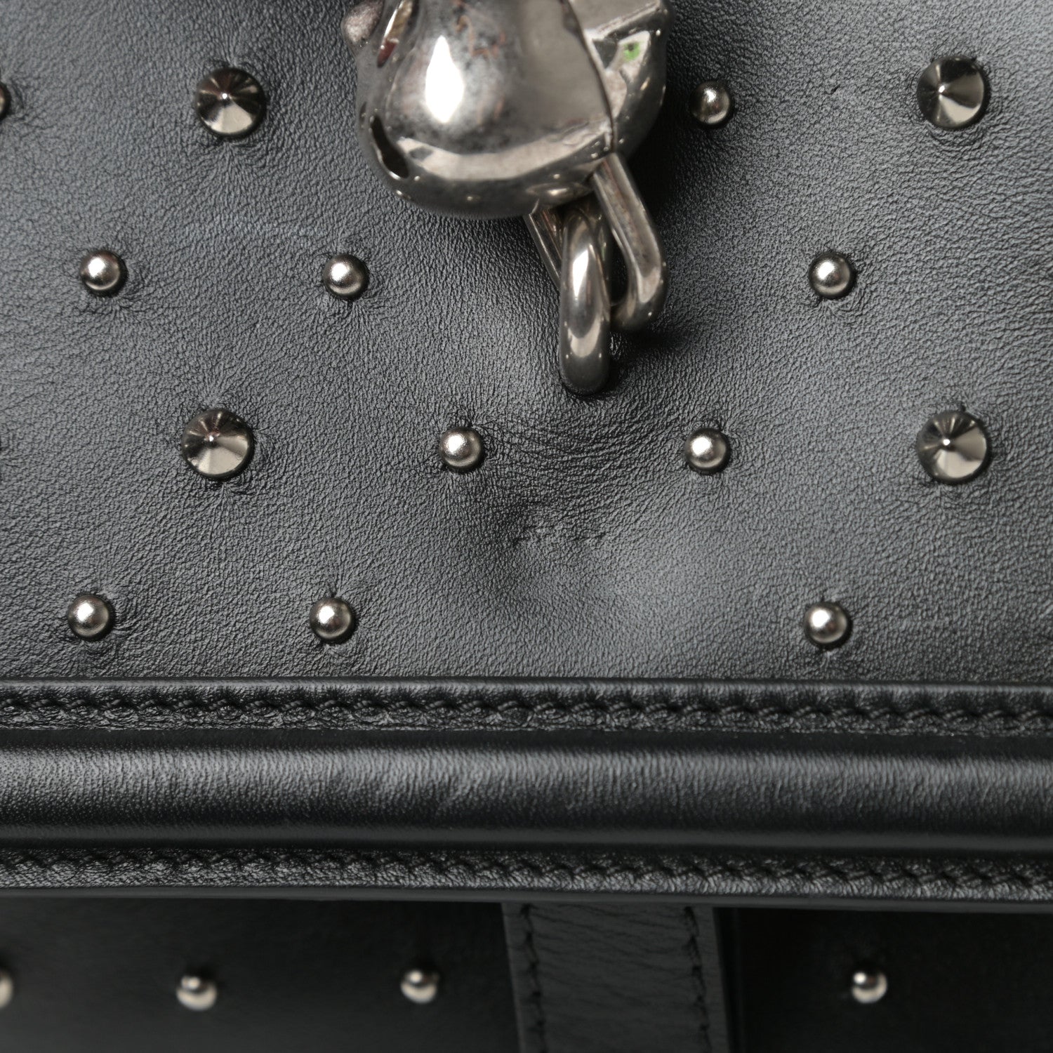 Alexander McQueen Calfskin Studded Padlock Backpack Black 13 of 15