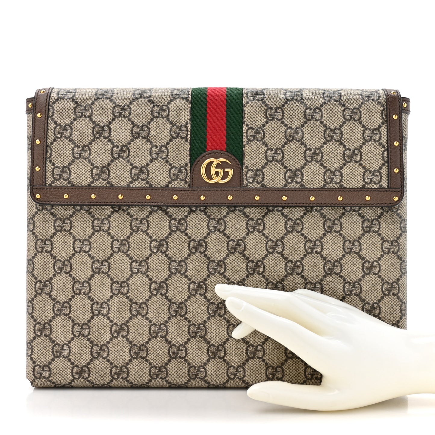 GG Supreme Monogram Ophidia iPad Case Beige New Acero