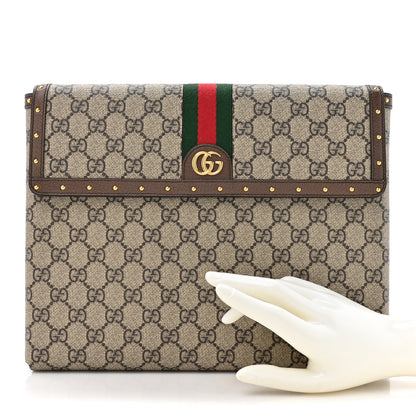Gucci GG Supreme Monogram Ophidia iPad Case Beige New Acero 2 of 8