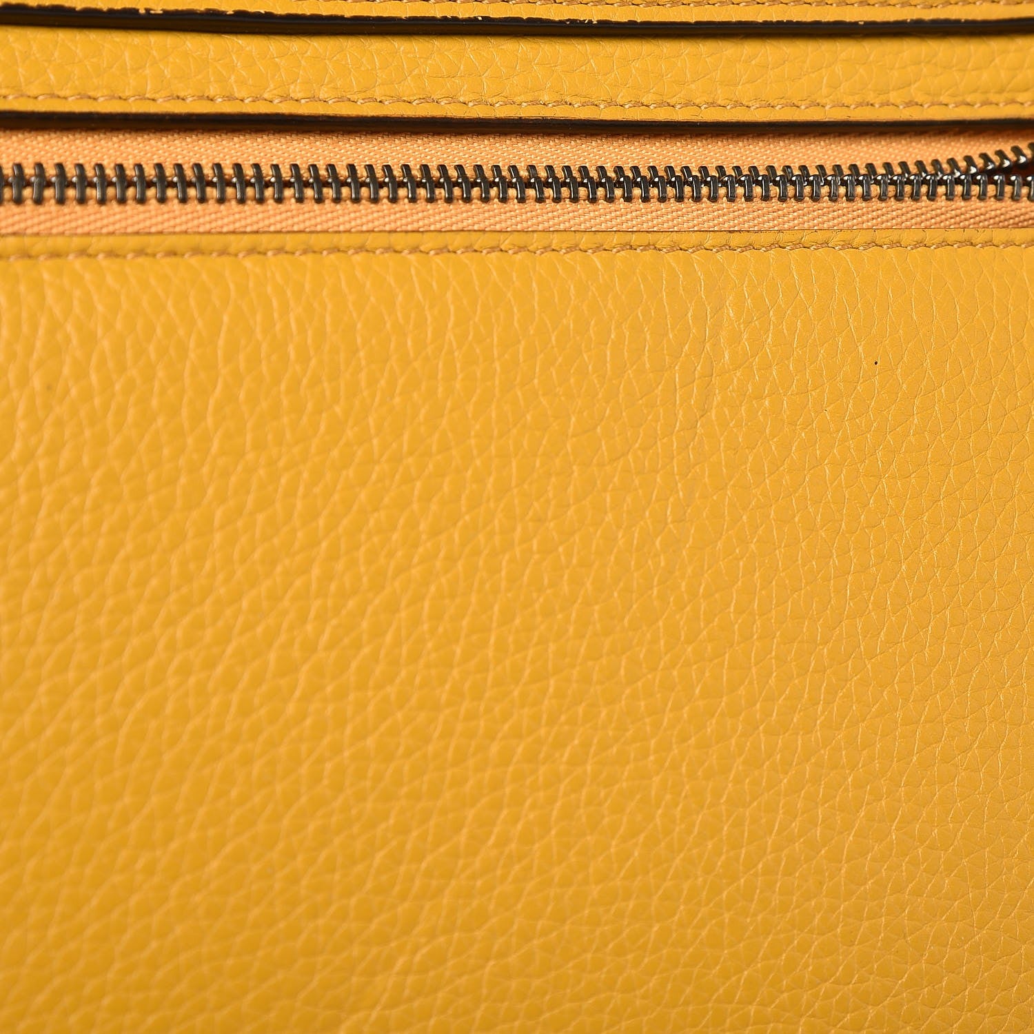 Celine Drummed Calfskin Suede Small Trapeze Ocre 7 of 7