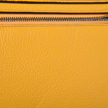 Celine Drummed Calfskin Suede Small Trapeze Ocre 7 of 7
