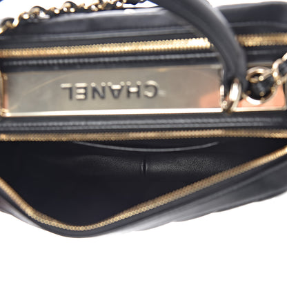 Chanel Lambskin Chevron Quilted Small Trendy CC Bowling Bag Black 6 of 14