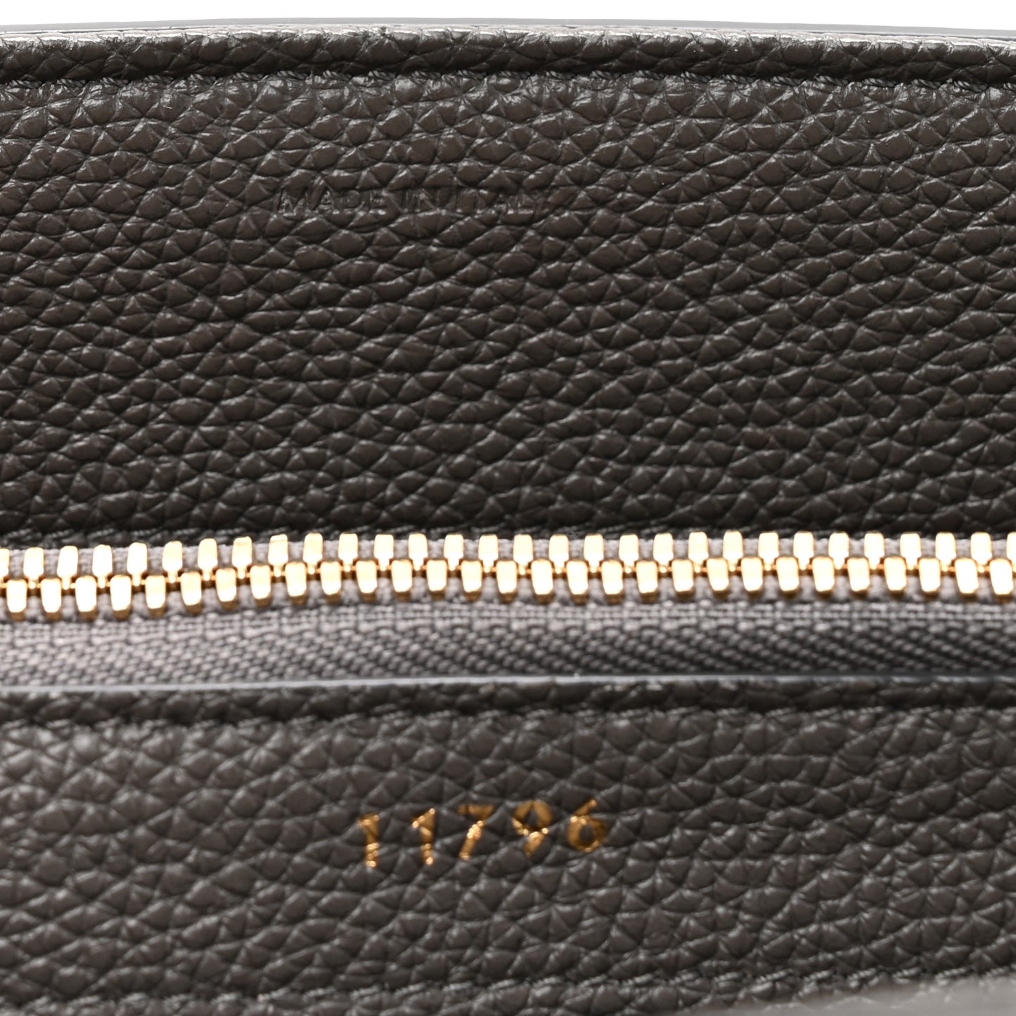 Grained Calfskin Classique Medium 16 Top Handle Bag Grey