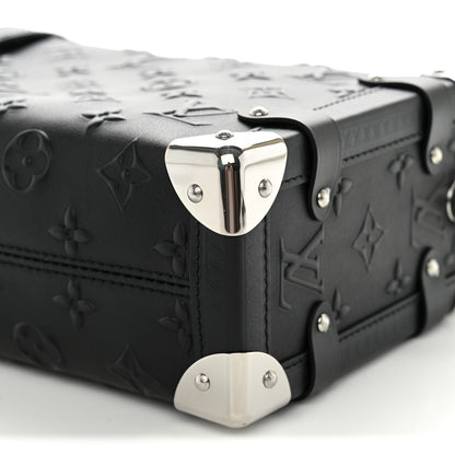 Louis Vuitton Calfskin Debossed Monogram Side Trunk Black 9 of 9