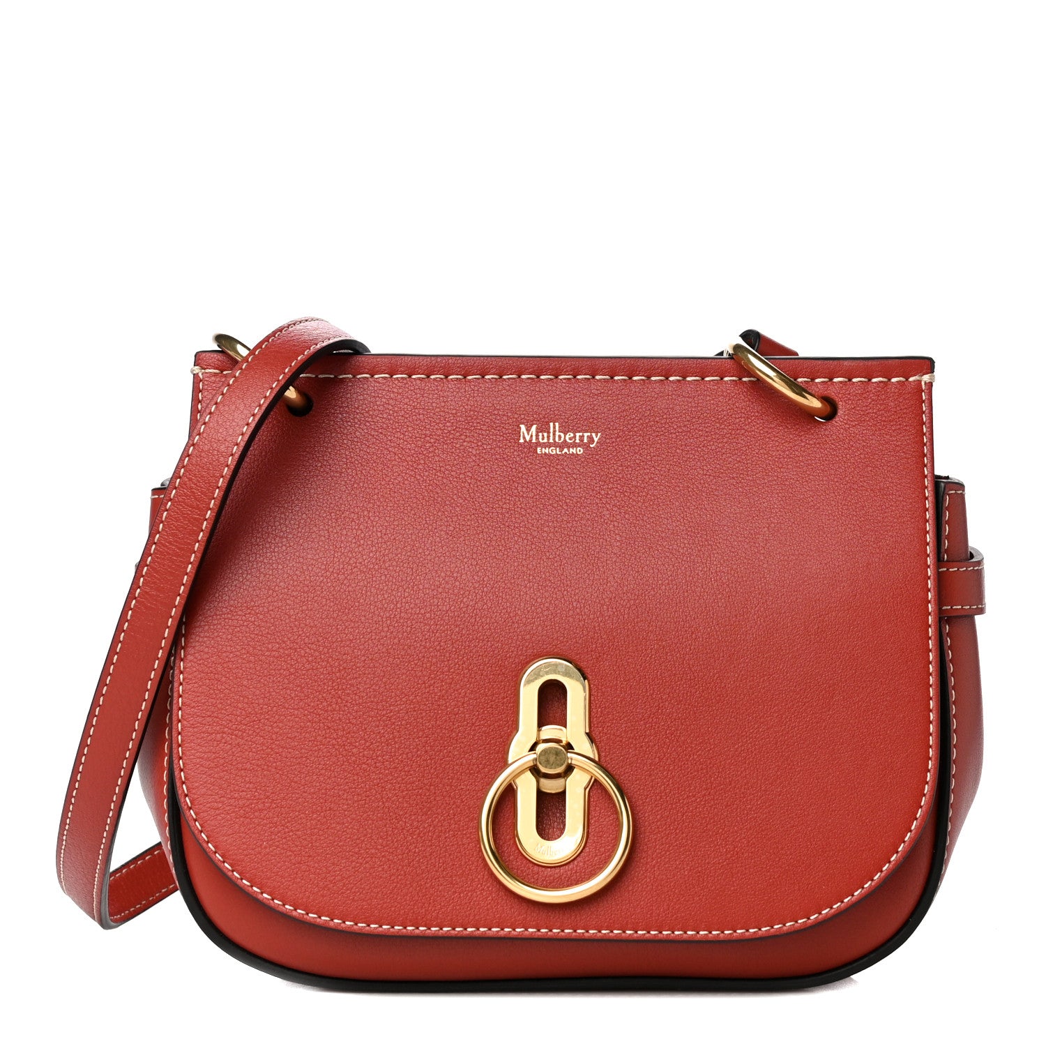 Mulberry Silky Calfskin Amberley Small Satchel Rust 1 of 13